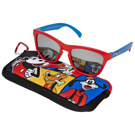 Disney Mickey Mouse Kids Sunglasses with Carabiner Pouch
